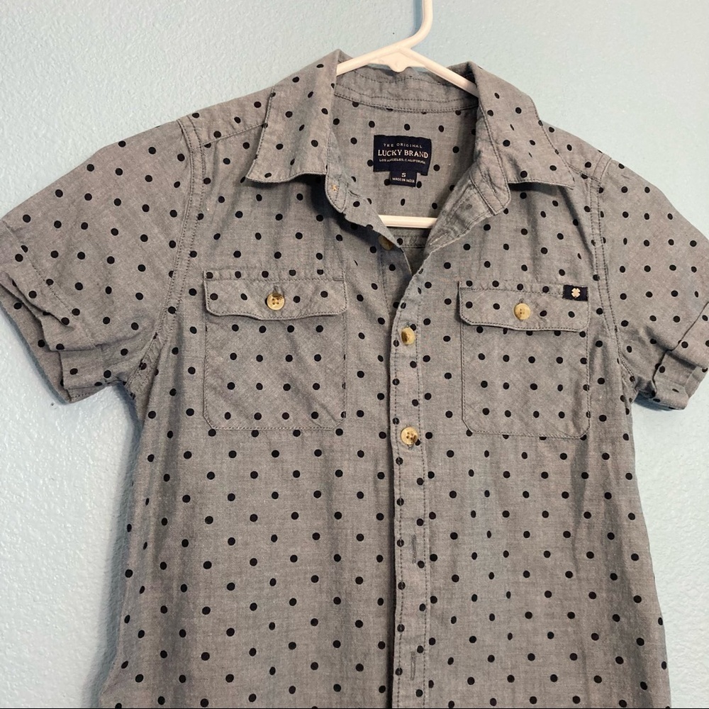 Lucky Brand Button Down Tee - Kids SM - Demin Blue - Picture 7 of 8